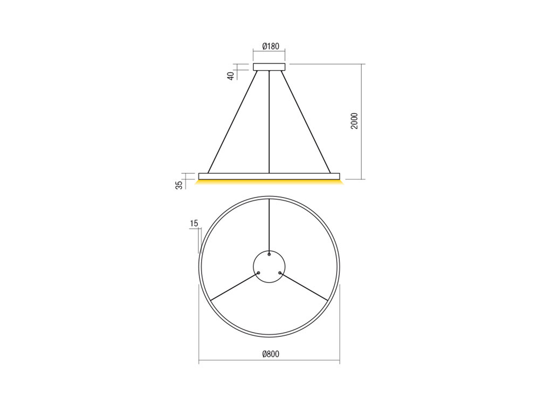 Závěsné LED svítidlo stmívatelné Febe pískově bílé, 50W, 4000K, ø80cm