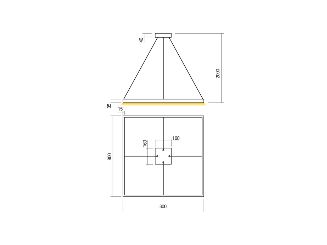 Závěsné LED svítidlo stmívatelné Febe pískově bílé, 50W, 3000K, 80cm