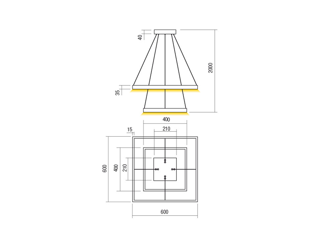 Závěsné LED svítidlo stmívatelné Febe pískově bílé, 75W, 3000K, 60cm