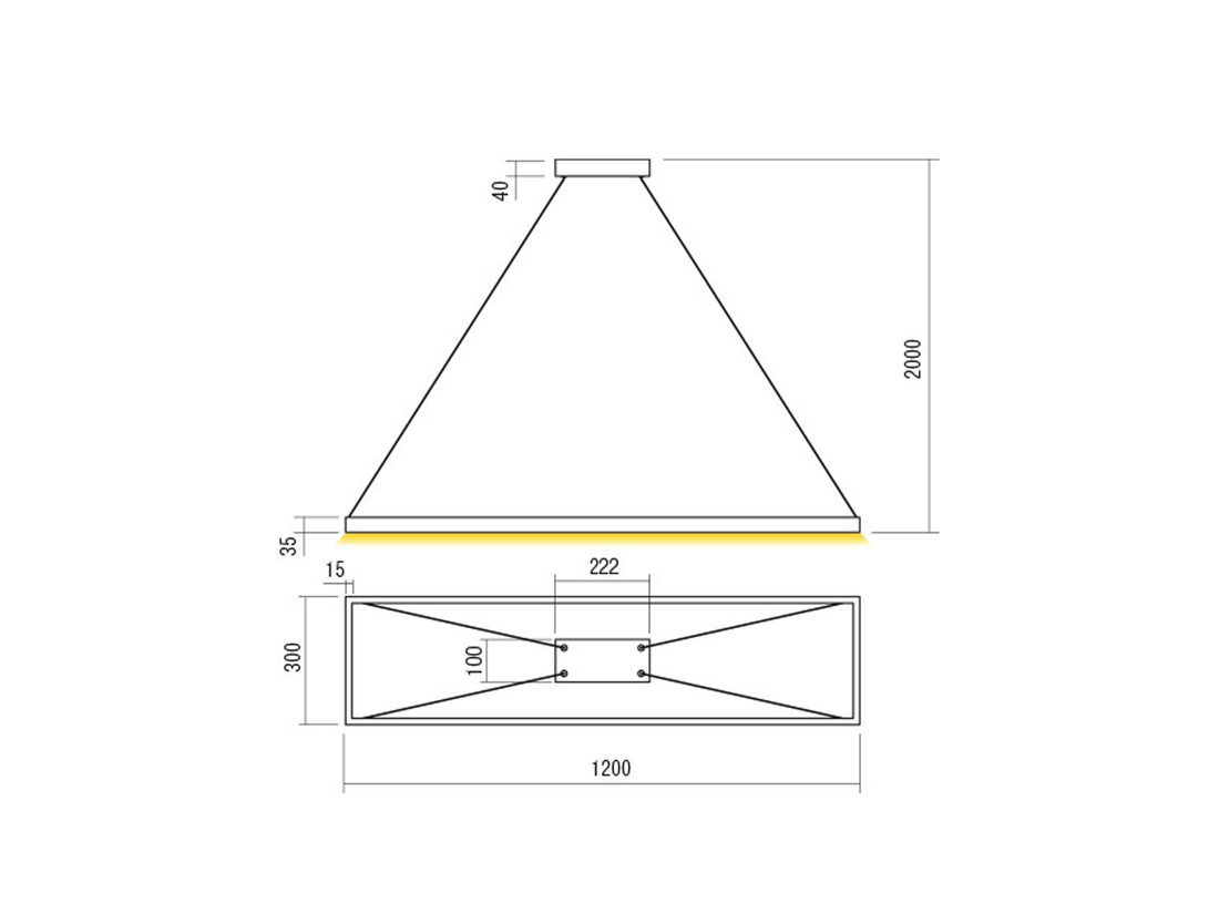 Závěsné LED svítidlo stmívatelné Febe pískově bílé, 50W, 3000K, 120cm