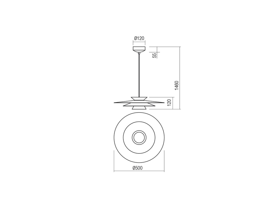 Závěsné LED svítidlo Fargo bílé/zelené, 16,5W, 3000K, ø50cm