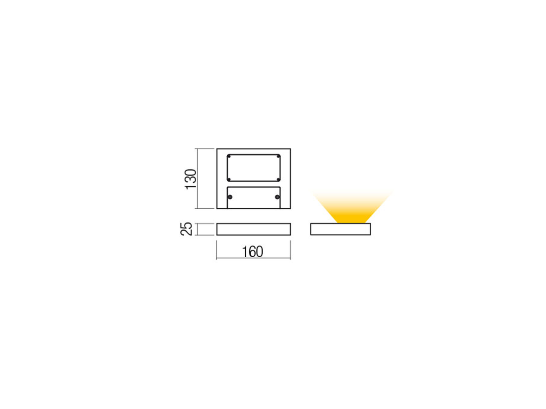 Nástěnné LED svítidlo Lamina pískově bílé, 15W, 3000K, 16cm