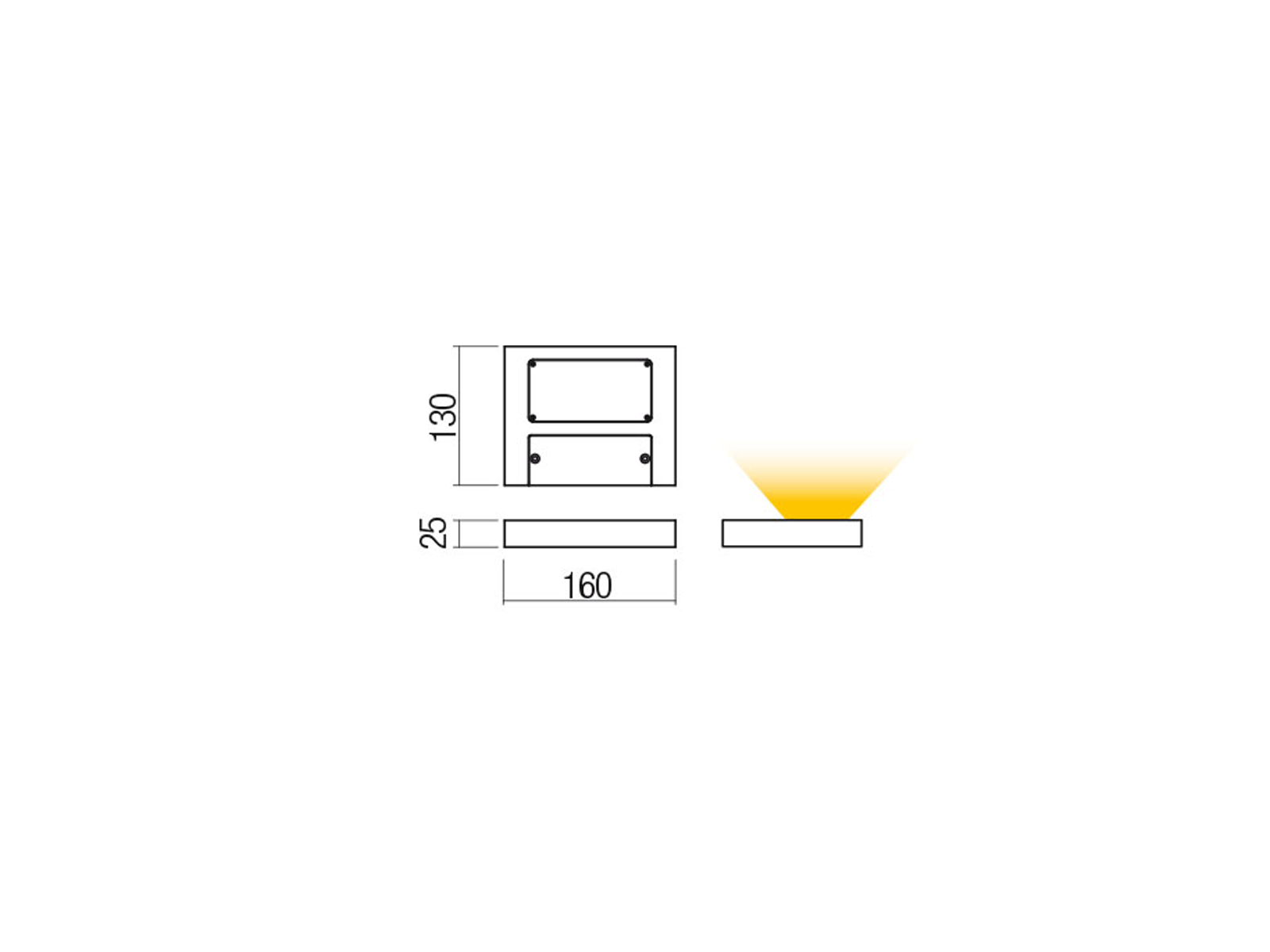 Nástěnné LED svítidlo Lamina pískově bílé, 15W, 3000K, 16cm