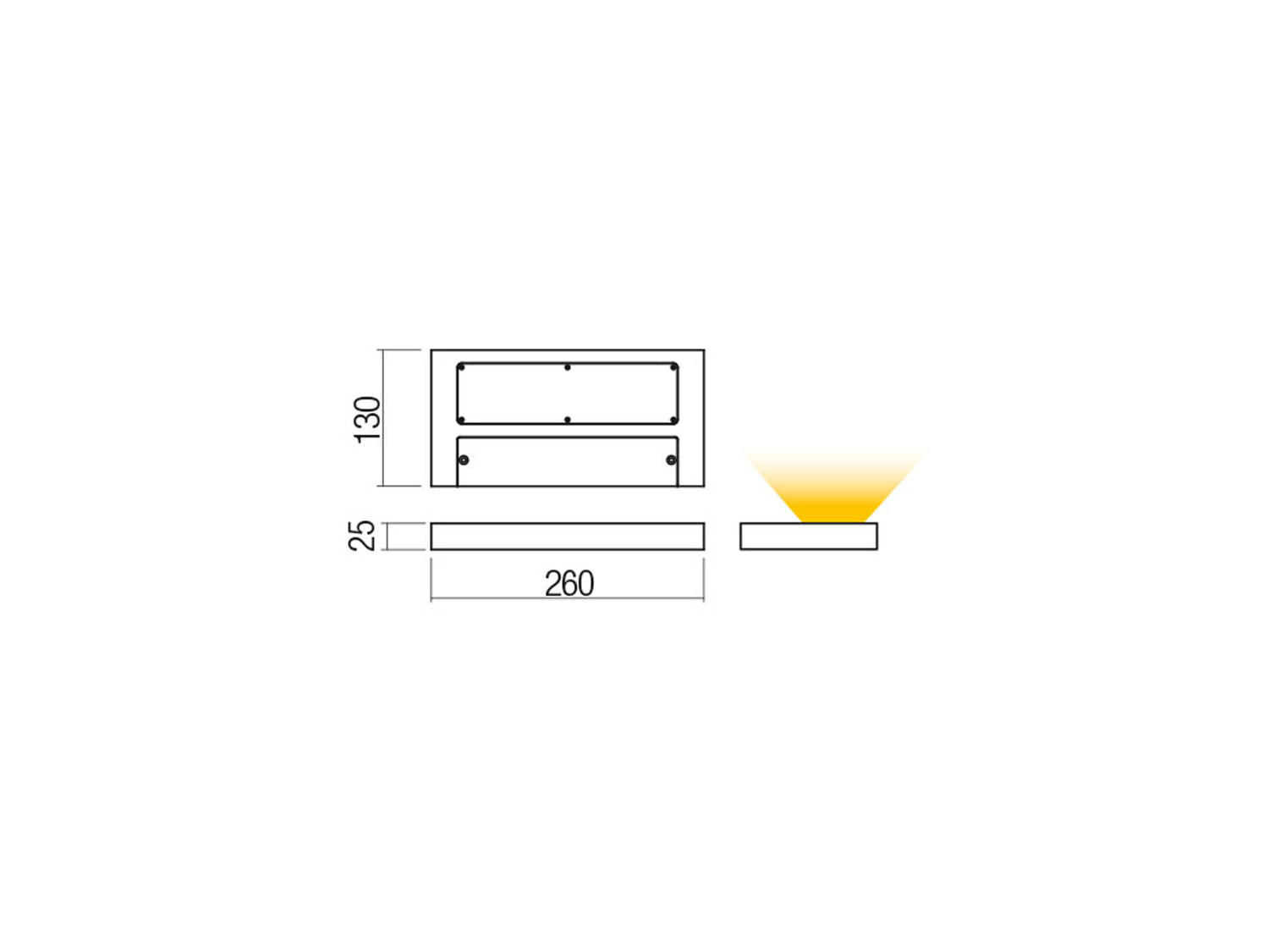 Nástěnné LED svítidlo Lamina pískově bílé, 30W, 3000K, 26cm