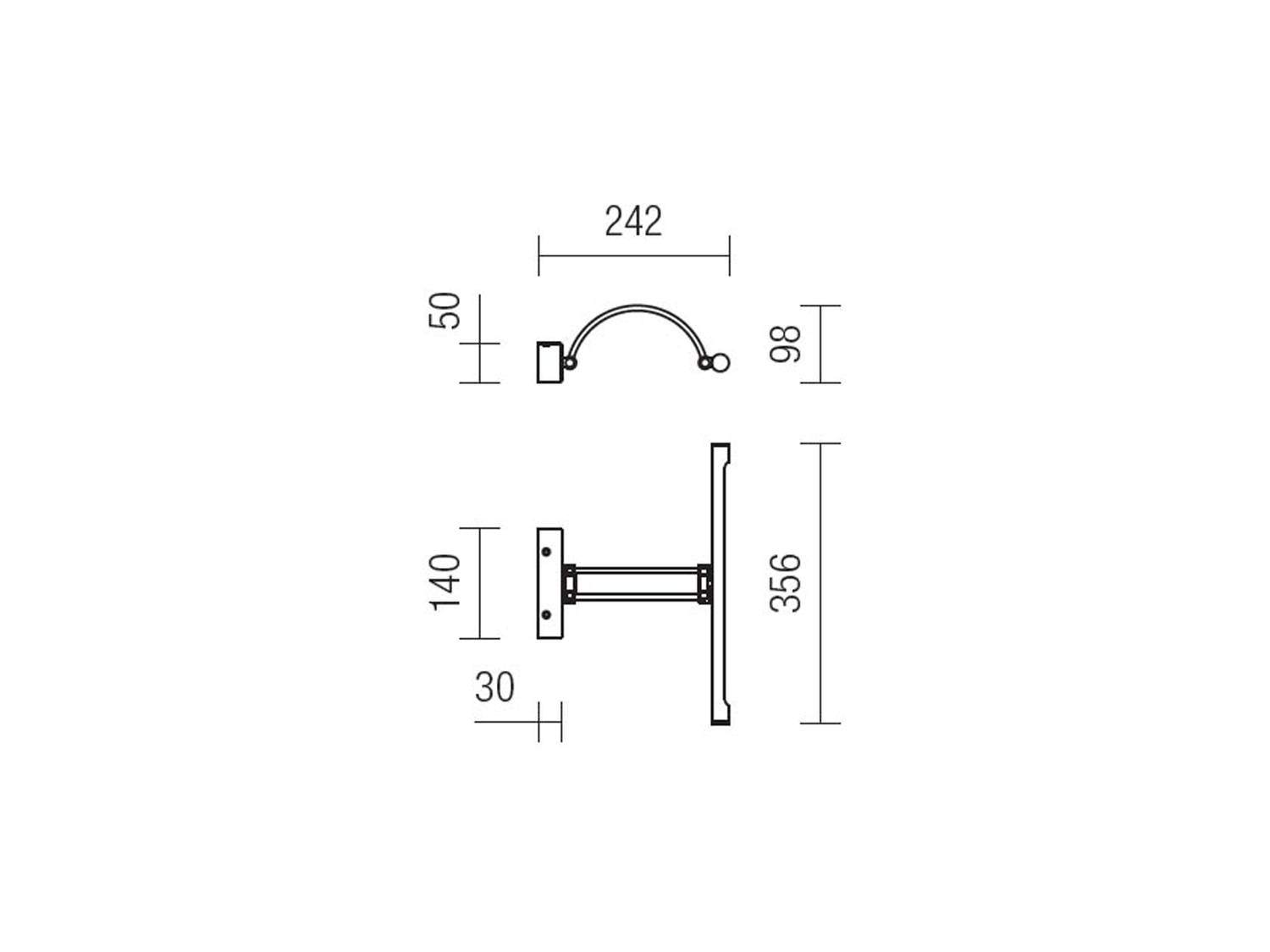 Nástěnné LED svítidlo Ikon chrom, 7,3W, 3000K, 35cm