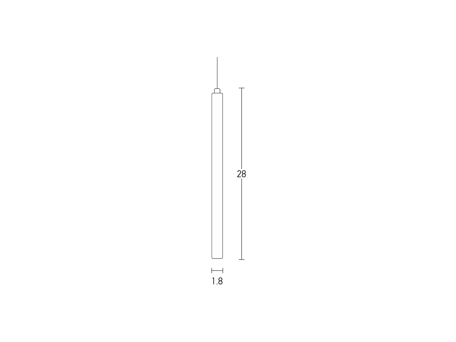 Závěsné LED svítidlo bílé, 3W, 3000K, 28cm