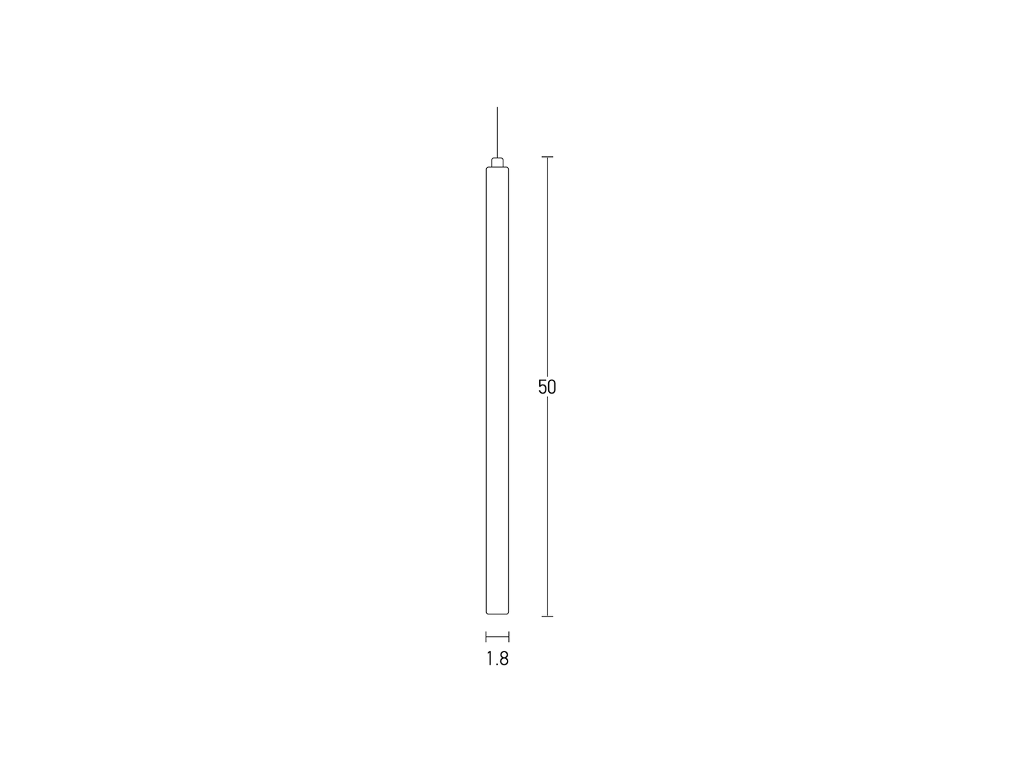 Závěsné LED svítidlo bílé, 3W, 3000K, 50cm