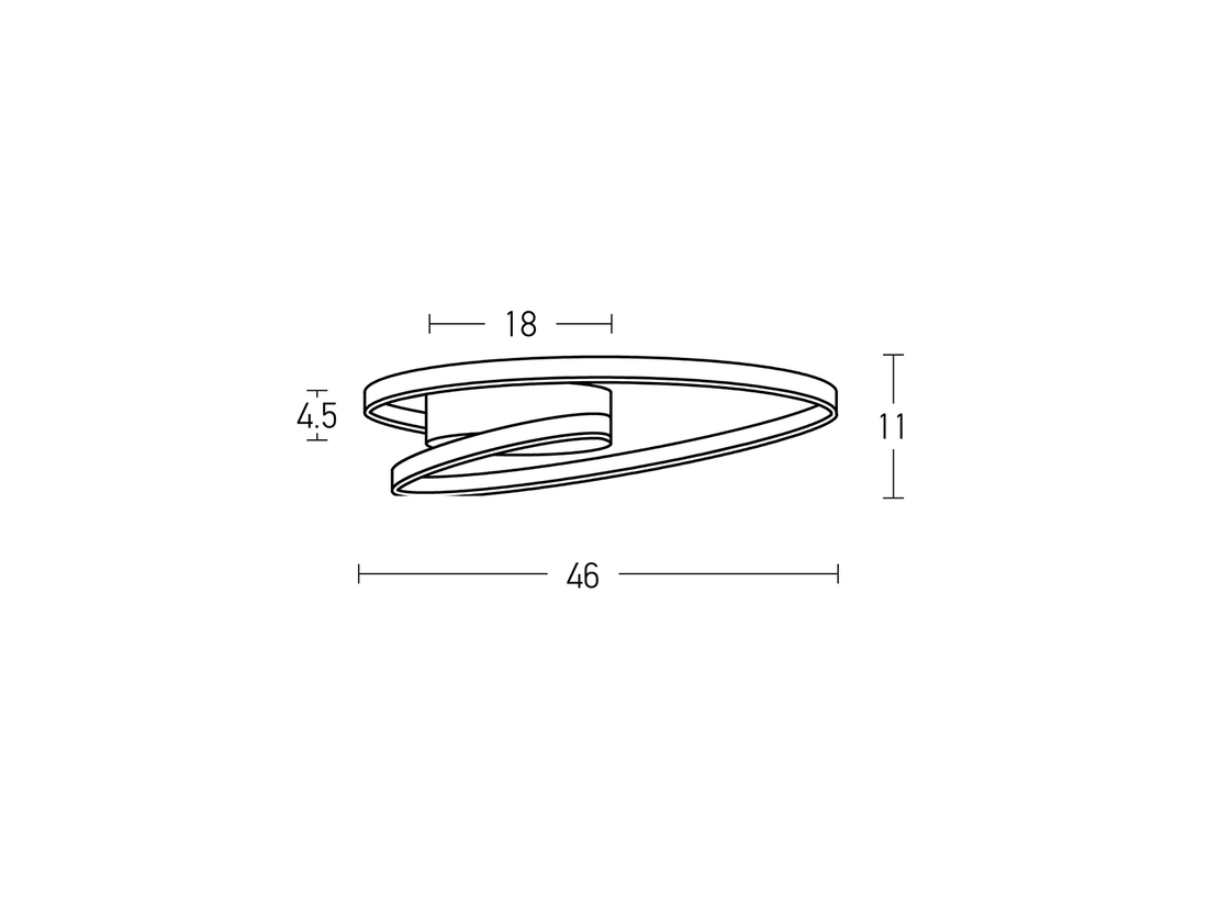 Stropní LED svítidlo bílé, 46W, 3000K, ø46cm