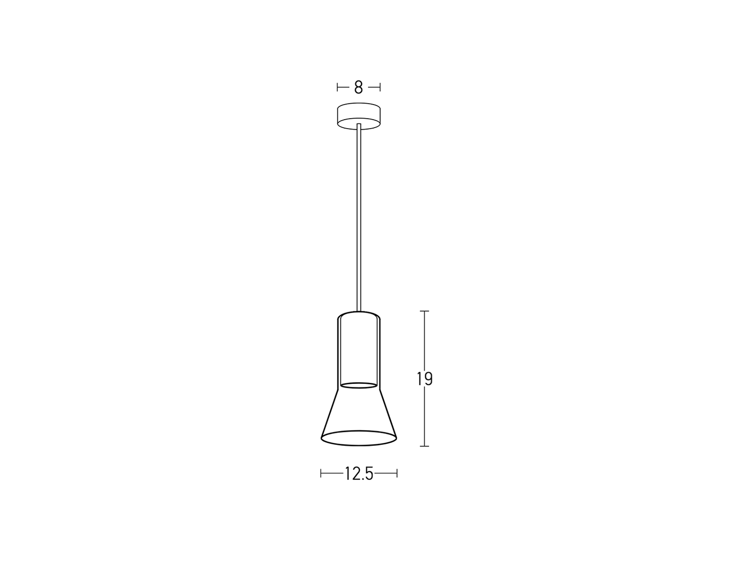 Závěsné svítidlo modré, 1xGU10, ø12cm