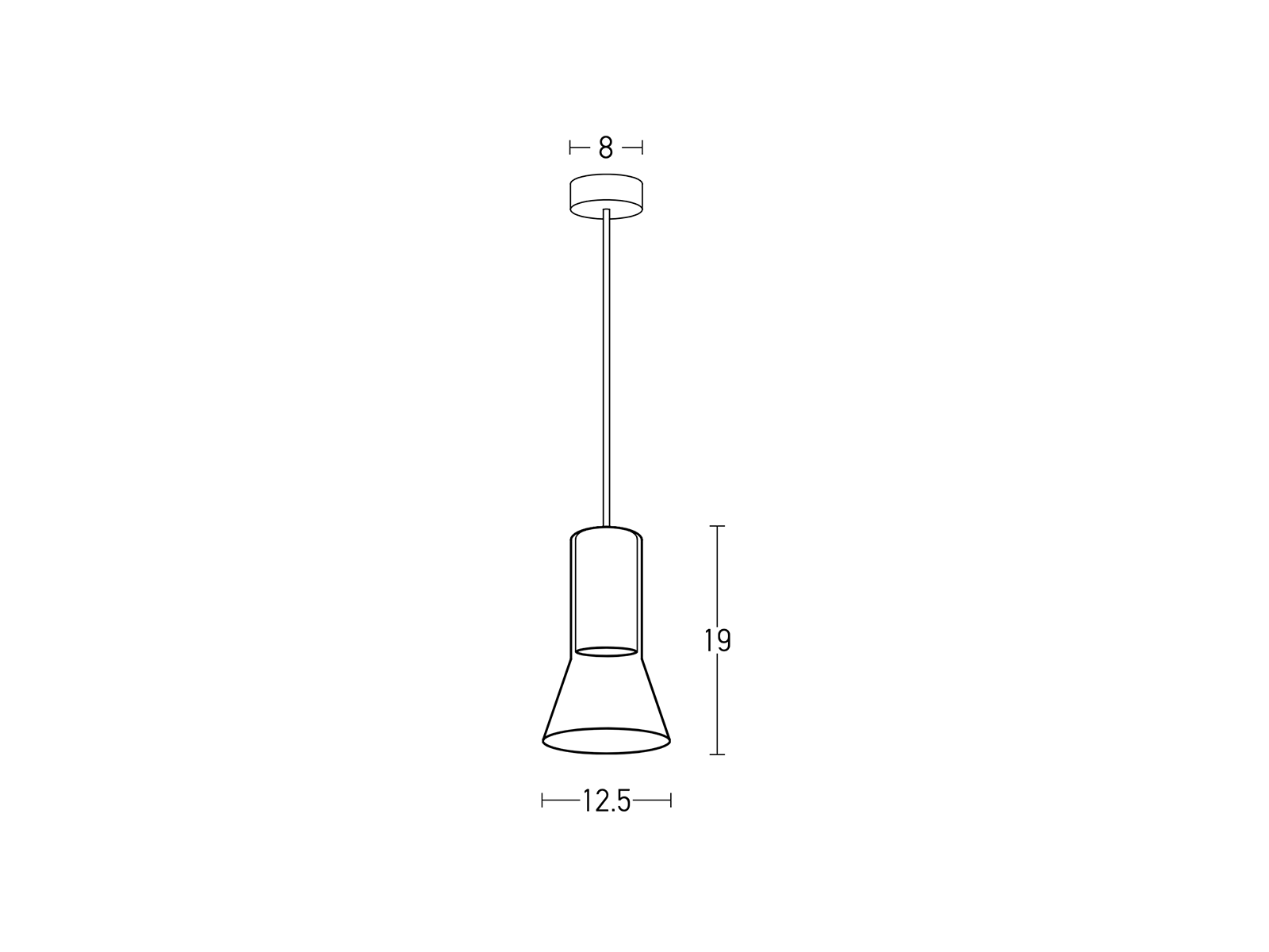 Závěsné svítidlo modré, 1xGU10, ø12cm