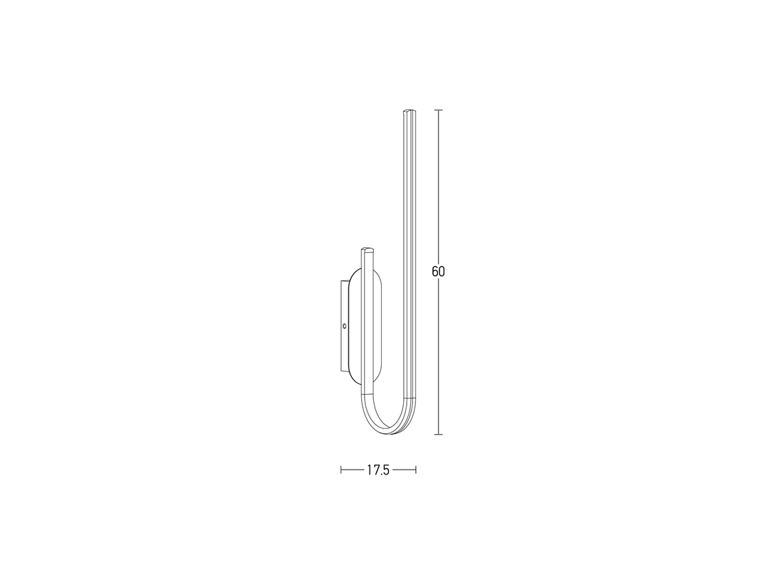 Nástěnné stmívatelné LED svítidlo černé, 18W, 3000K, 60cm