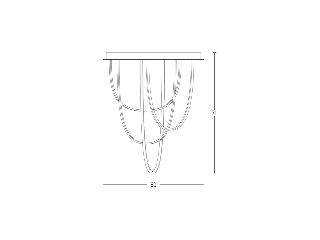 Stropní stmívatelné LED svítidlo bílé, 80W, 3000K, 60cm