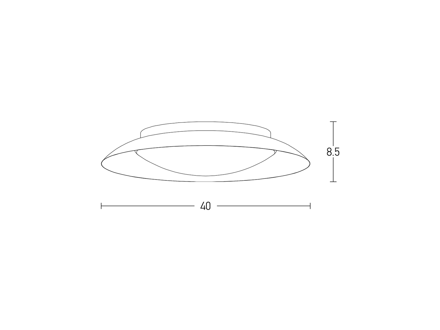 Stropní LED svítidlo černo/zlaté, 20W, 3000K, ø40cm