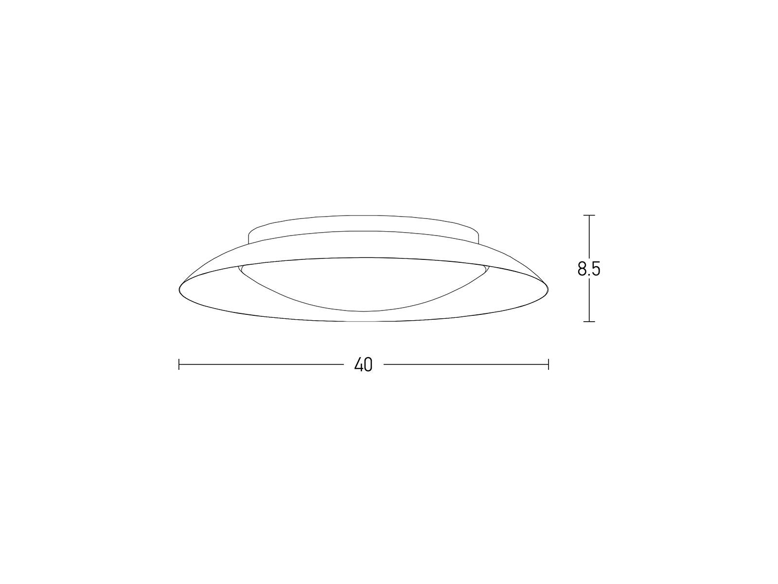 Stropní LED svítidlo černo/zlaté, 20W, 3000K, ø40cm