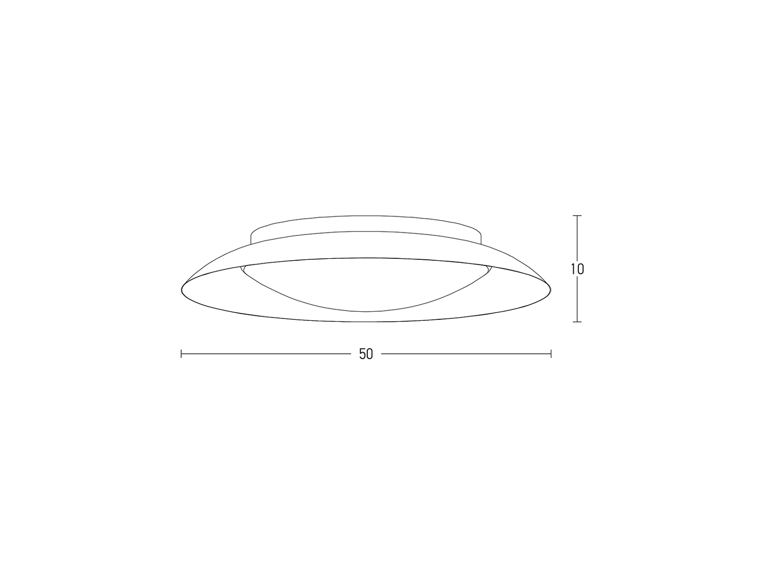 Stropní LED svítidlo černo/zlaté, 28W, 3000K, ø50cm