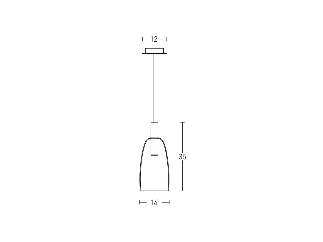 Závěsné LED svítidlo kouřově šedé, 5W, 3000K, 35cm