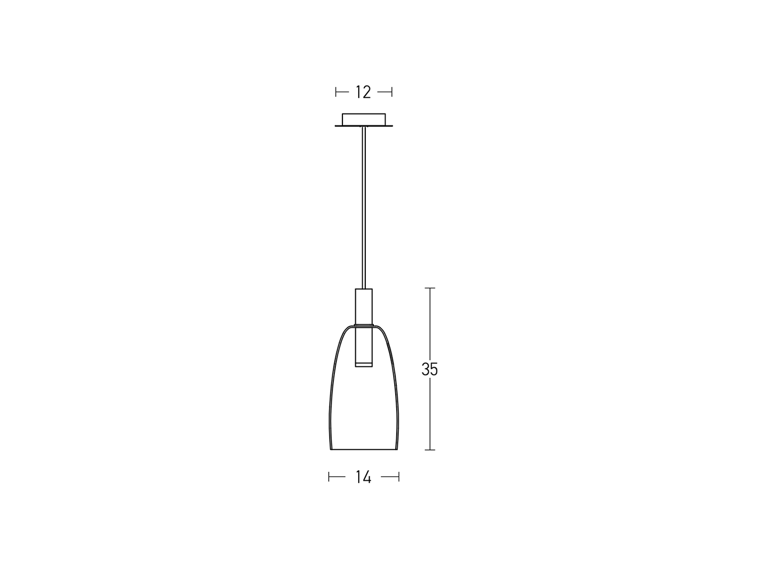 Závěsné LED svítidlo zlaté, 5W, 3000K, 35cm