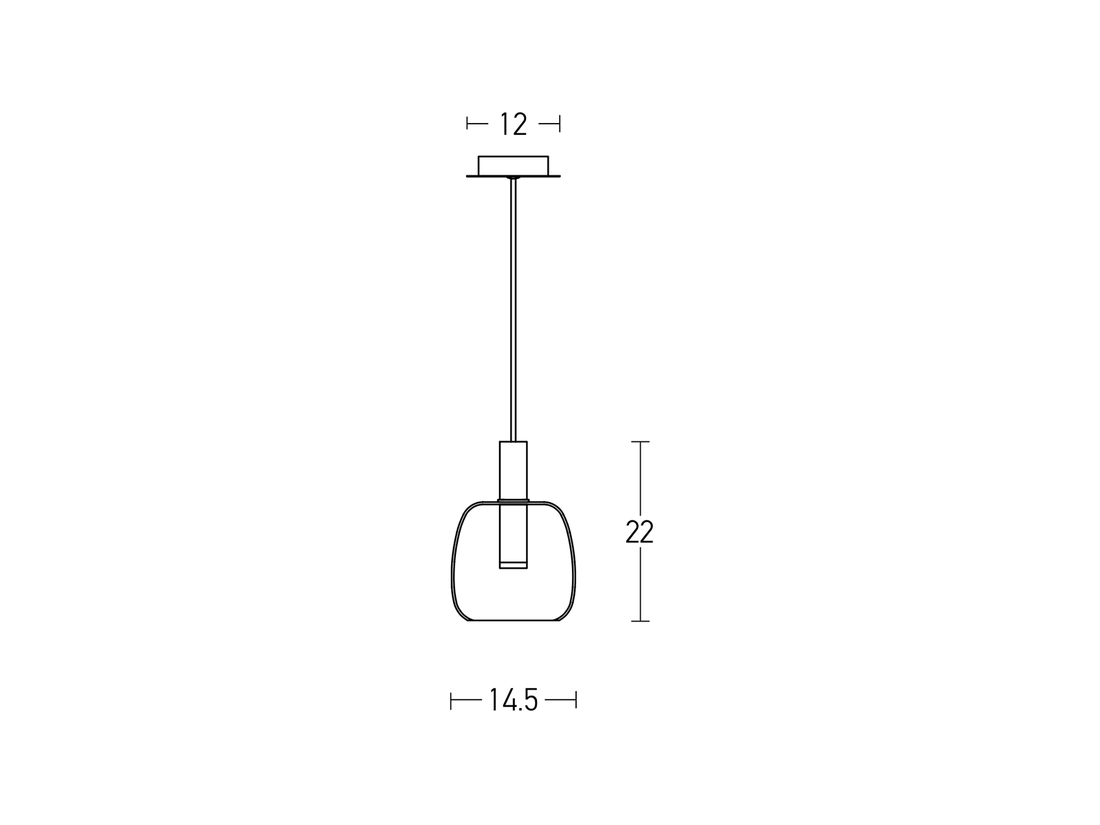 Závěsné LED svítidlo zlaté, 5W, 3000K, 22cm