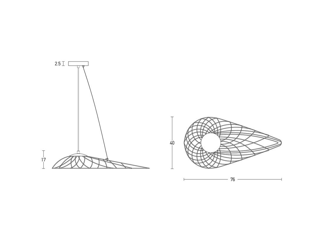 Závěsné LED svítidlo bílé, 10W, 3000K, 76cm