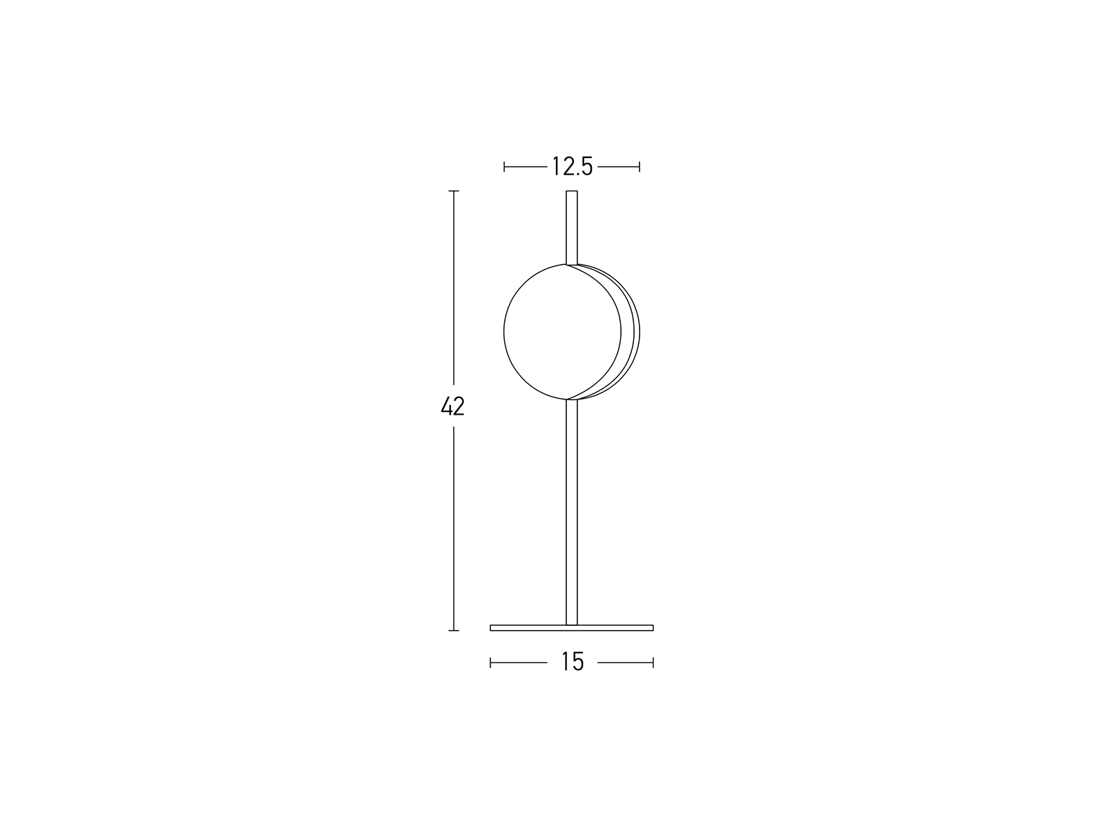 Stolní LED lampa černé, 8W, 3000K, 42cm