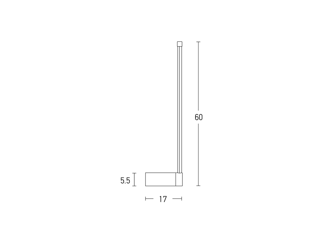 Nástěnné LED svítidlo zlaté, 12W, 3000K, 60cm