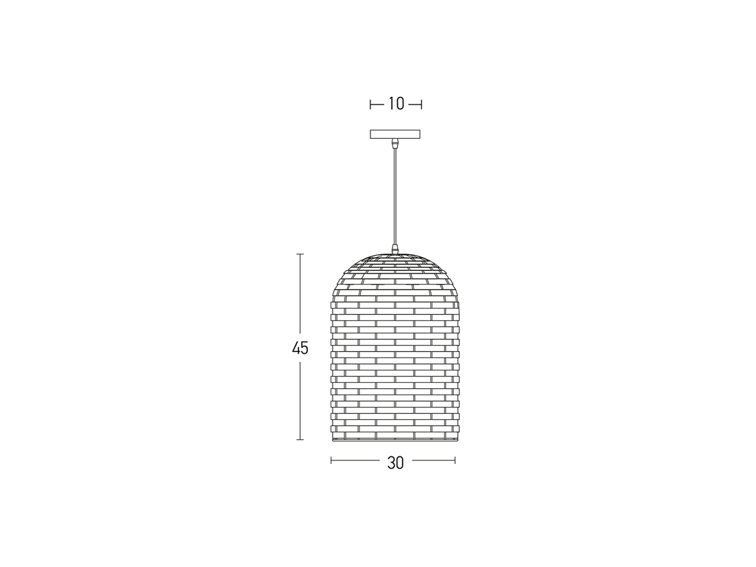 Závěsné svítidlo přírodní bambus, 1xE27, 45cm