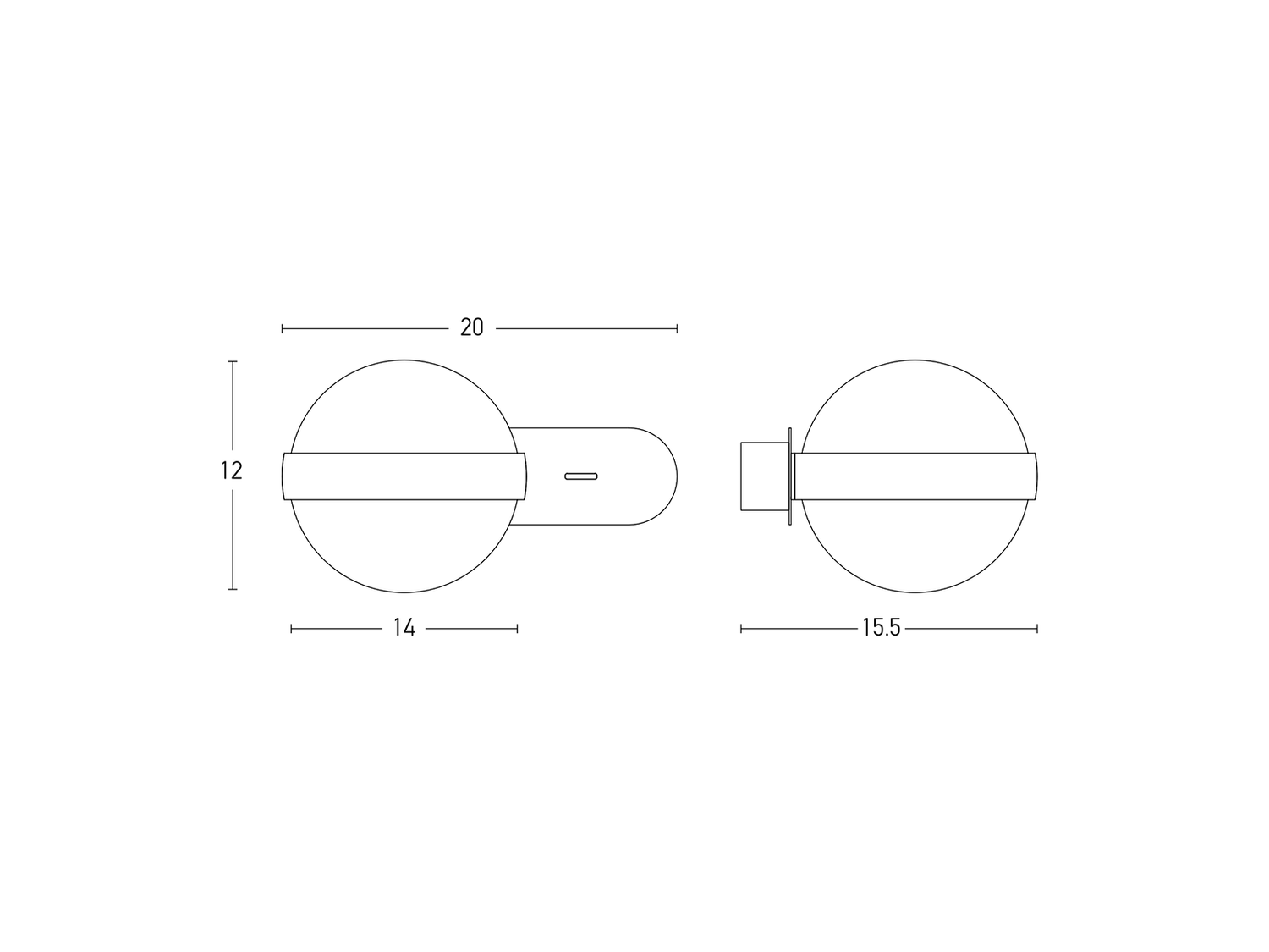 Nástěnné LED svítidlo šedé, 5,6W, 3000K, 20cm