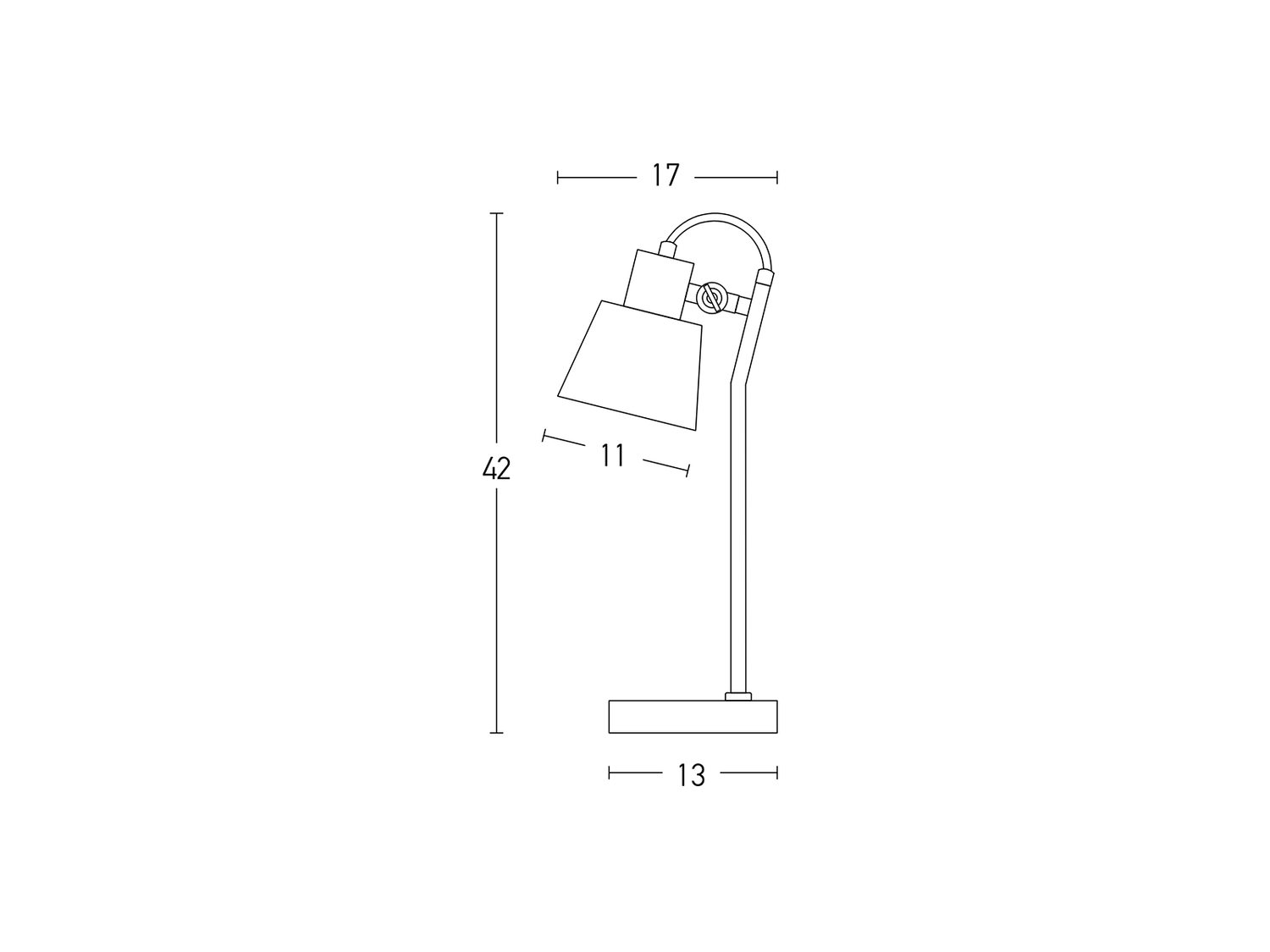 Stolní lampa černá/zlatá, 1xE14, 42cm