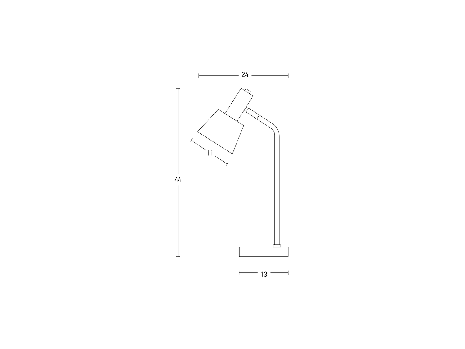 Stolní lampa bílá/zlatá, 1xE14, 44cm