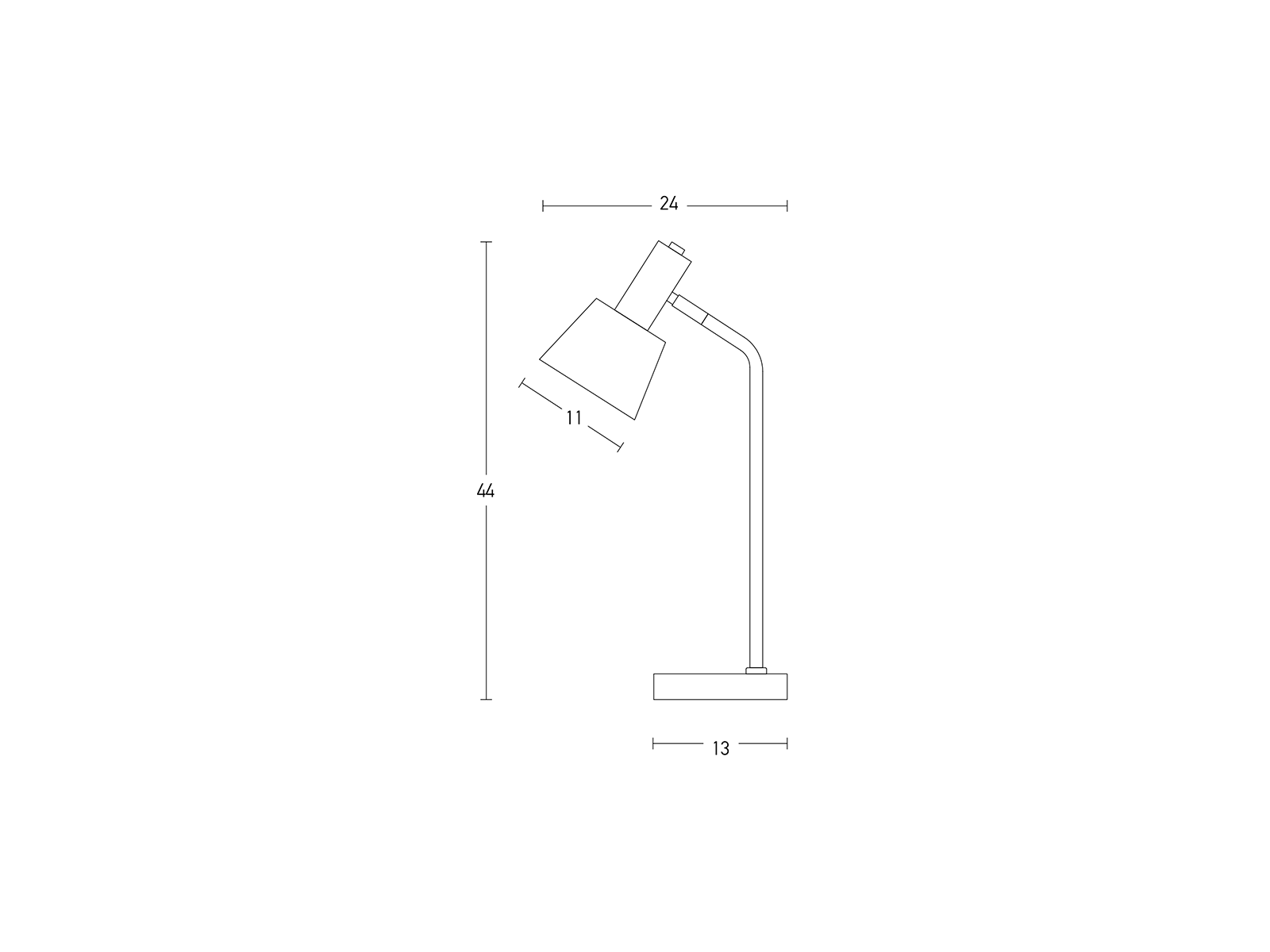 Stolní lampa bílá/zlatá, 1xE14, 44cm