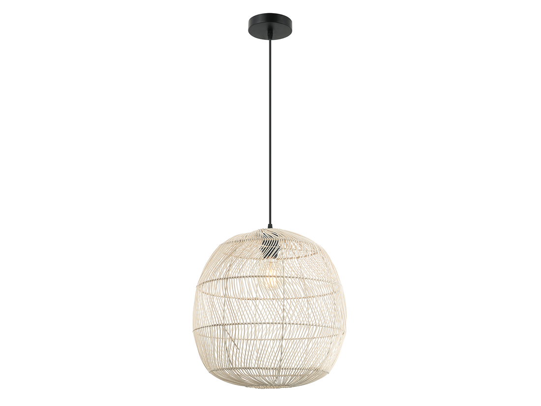 Závěsné svítidlo rattan, 1xE27, ø40cm