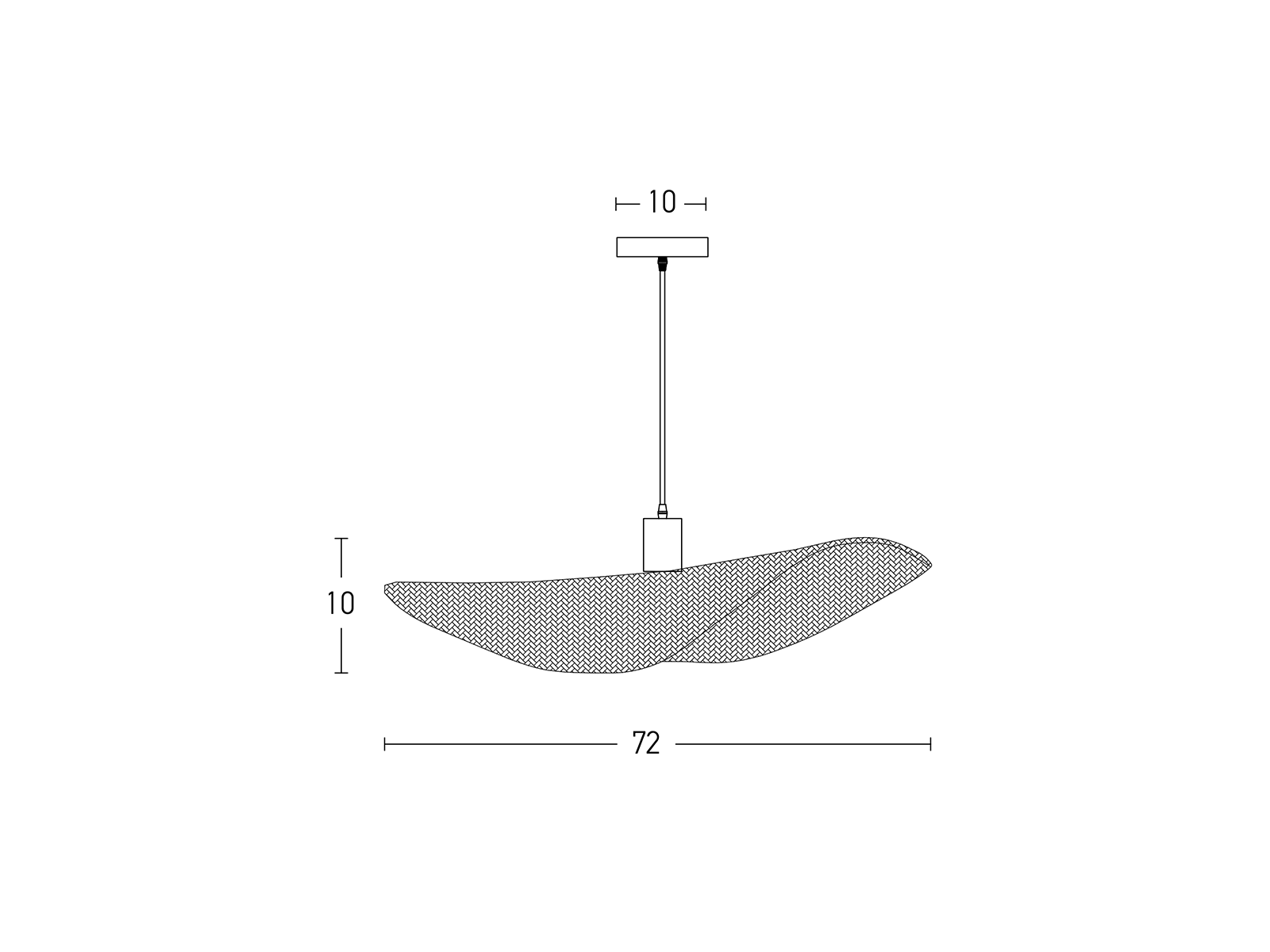 Závěsné svítidlo bambus, 1xE27, ø72cm