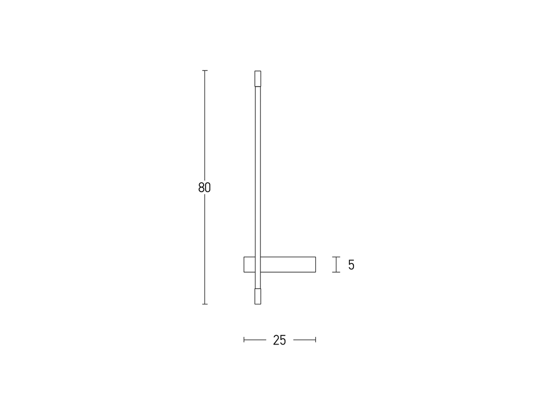 Nástěnné LED svítidlo černo/zlaté, 10W, 3000K, 80cm