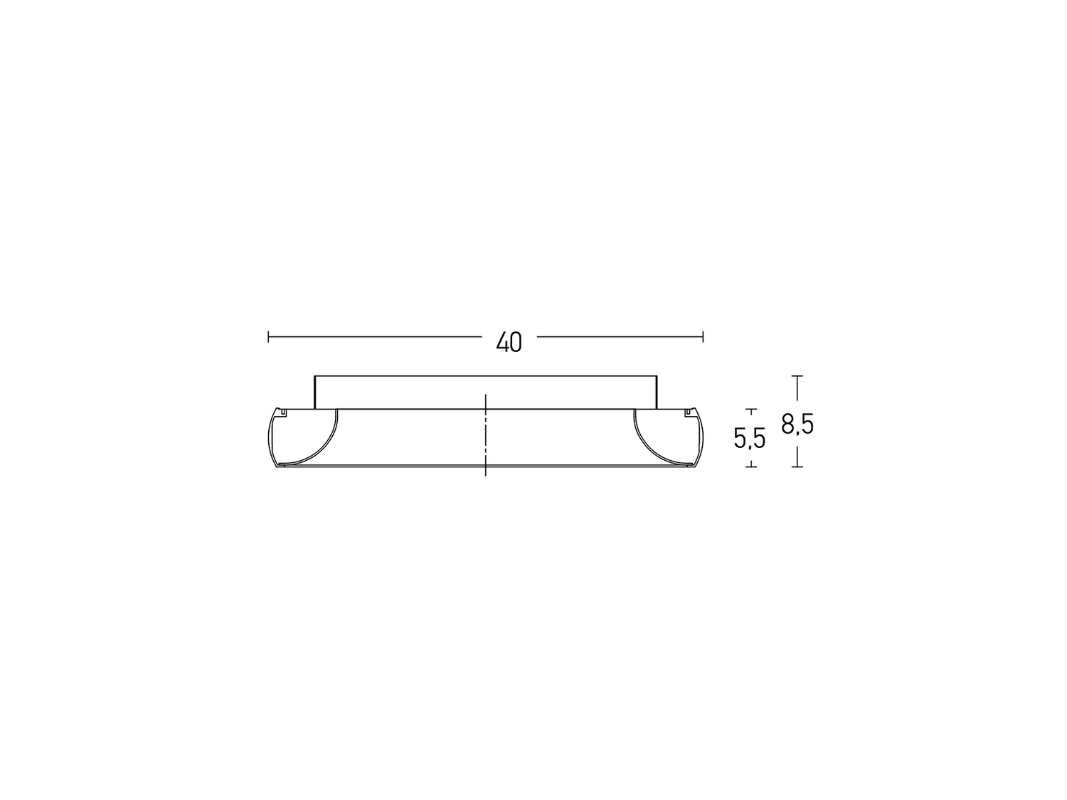 Stropní stmívatelné LED svítidlo bílé, 30W, 3000K, 40cm