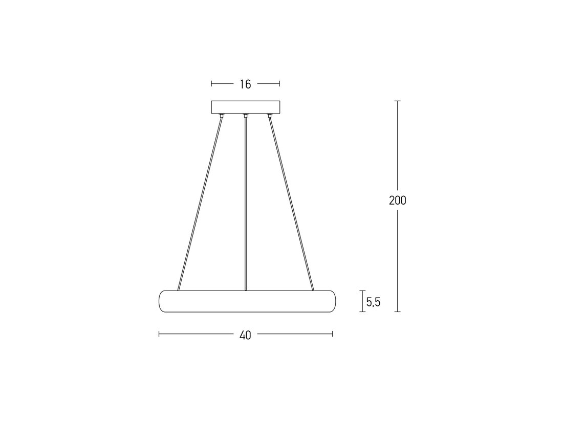 Závěsné LED stmívatelné svítidlo kávově hnědá, 30W, 3000K, ø40cm