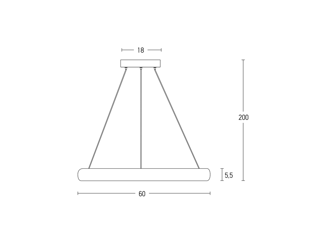 Závěsné LED stmívatelné svítidlo kávově hnědá, 50W, 3000K, ø60cm