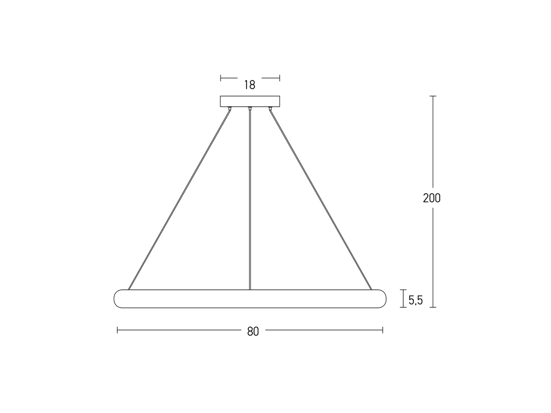 Závěsné LED stmívatelné svítidlo kávově hnědá, 60W, 3000K, ø80cm