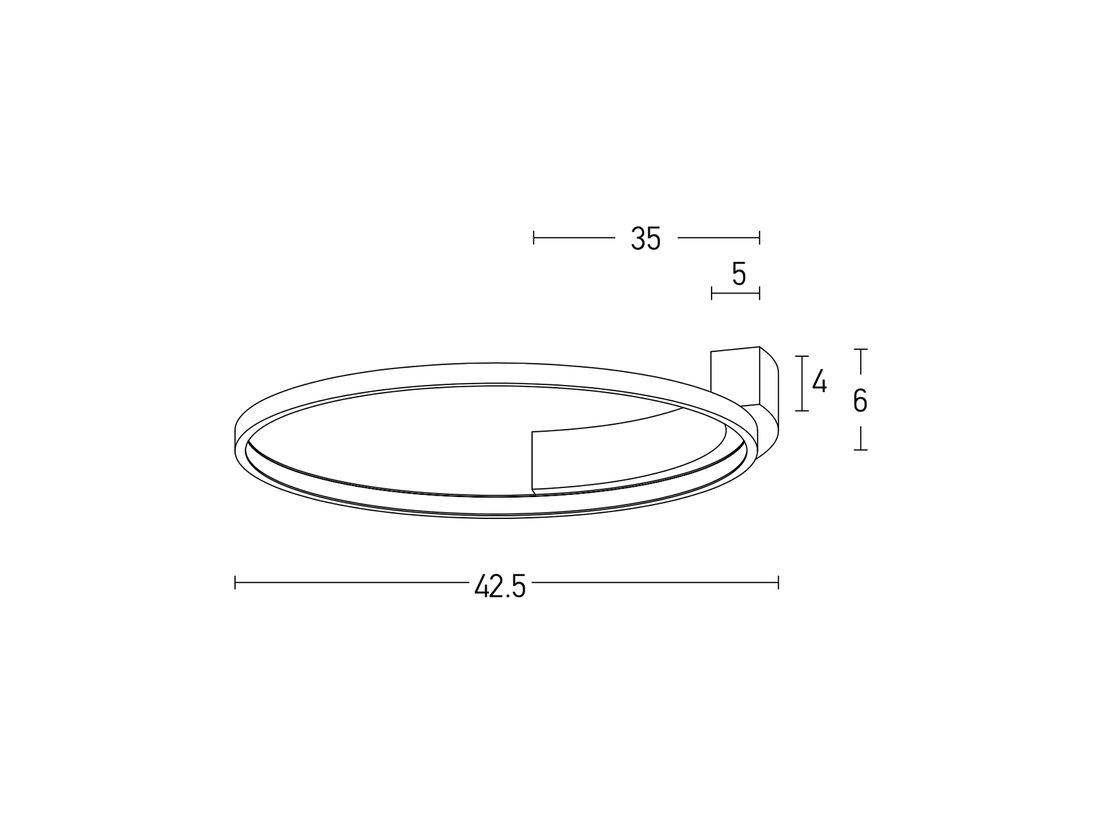 Stropní LED svítidlo bílé, 25W, 3000K, 42cm