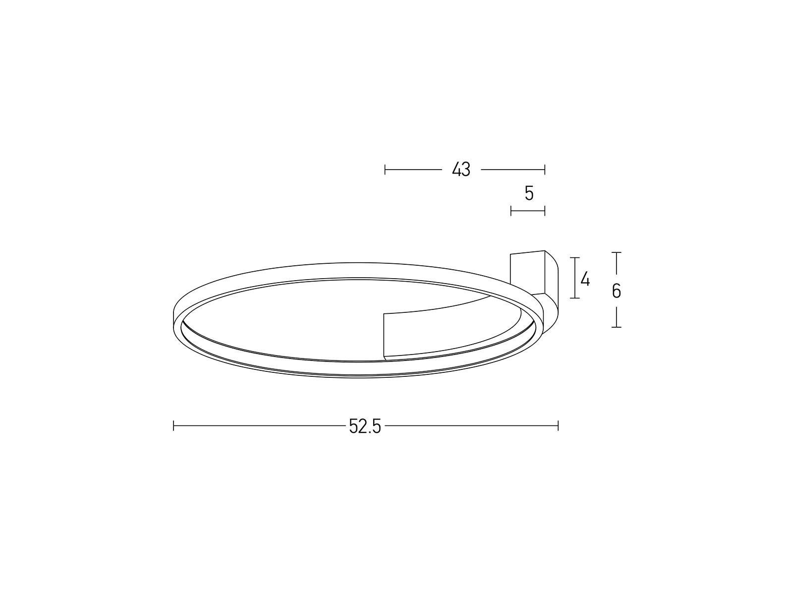 Stropní LED svítidlo bílé, 31W, 3000K, 52cm