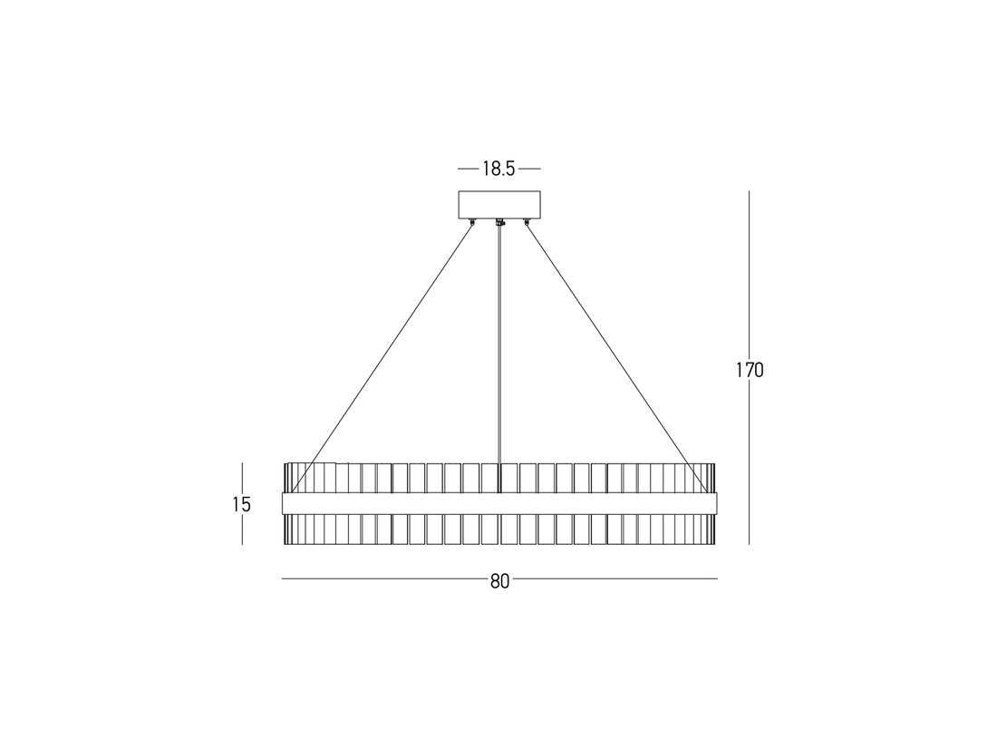 Závěsné stmívatelné LED svítidlo matně zlaté, 68W, 3000K, ø80cm