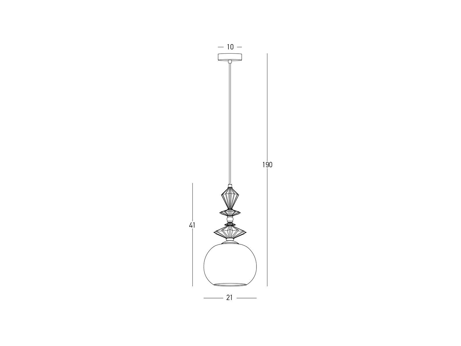 Závěsné svítidlo zeleno/růžová keramika, 1xE27, 41cm