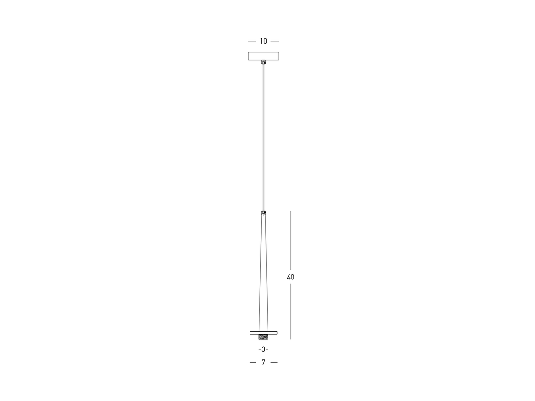 Závěsné LED svítidlo černé, bílý mramor, 3W, 3000K, 40cm