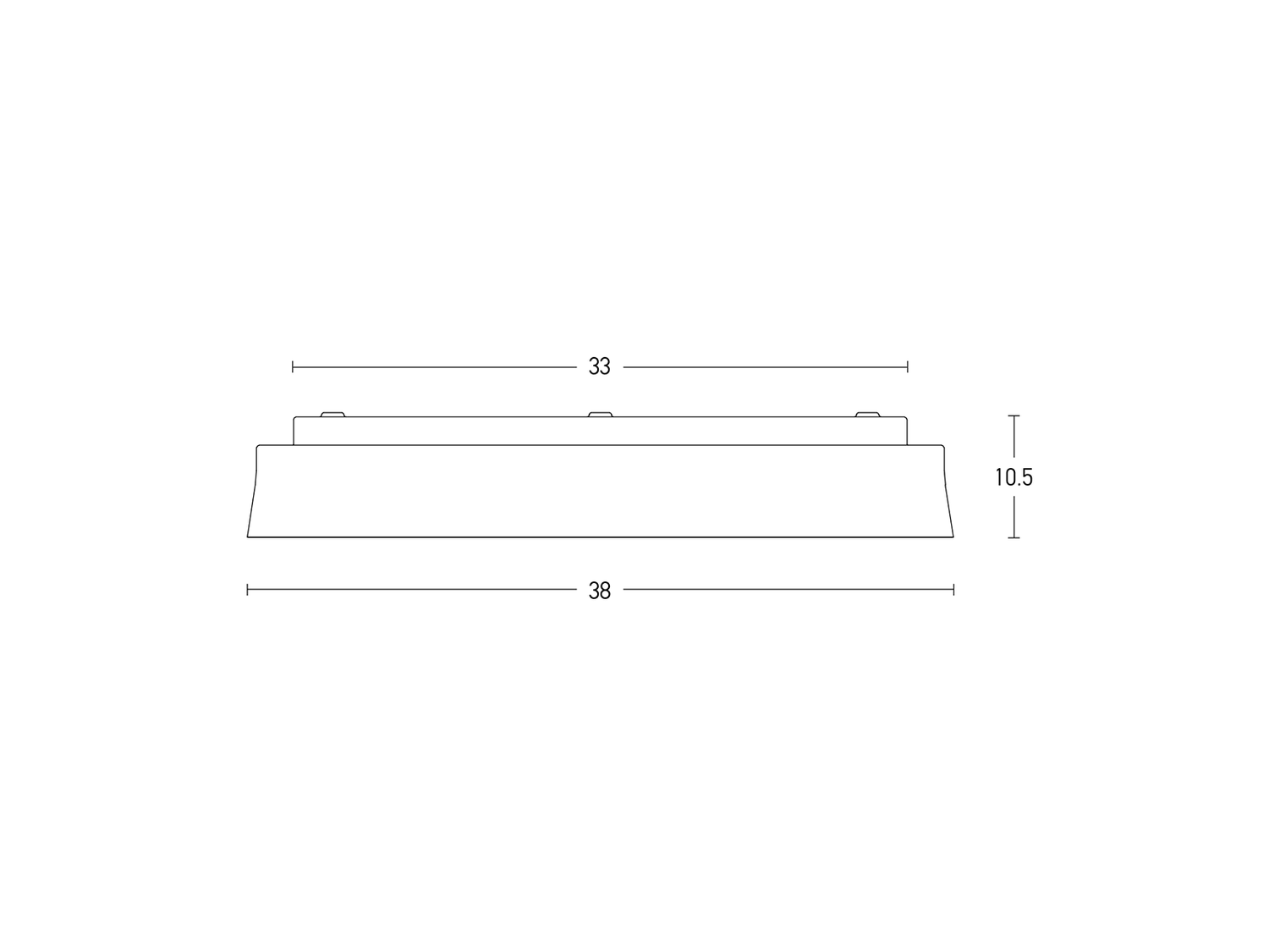 Stropní stmívatelné LED svítidlo černé, 20W, 3000K, 38cm