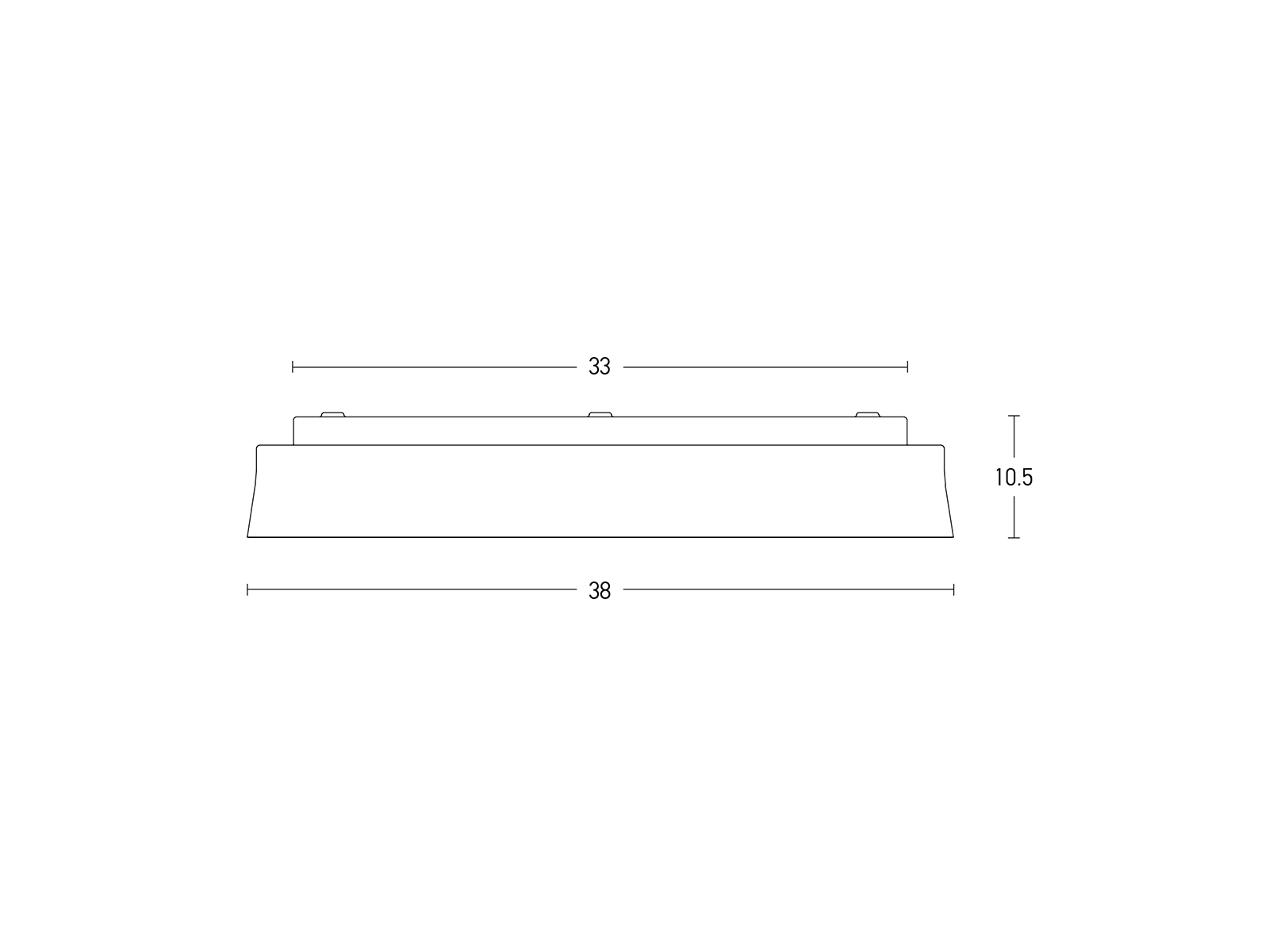 Stropní stmívatelné LED svítidlo černé, 20W, 3000K, 38cm