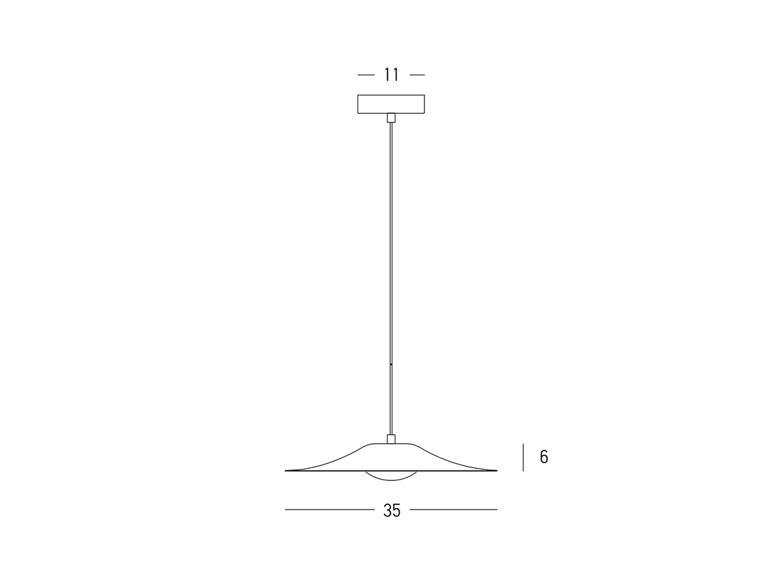 Závěsné LED svítidlo bílé, 10W, 3000K, ø35cm