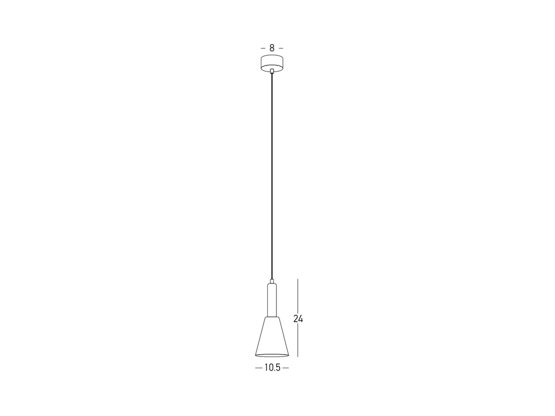 Závěsné LED svítidlo černé, 7W, 3000K, ø10cm