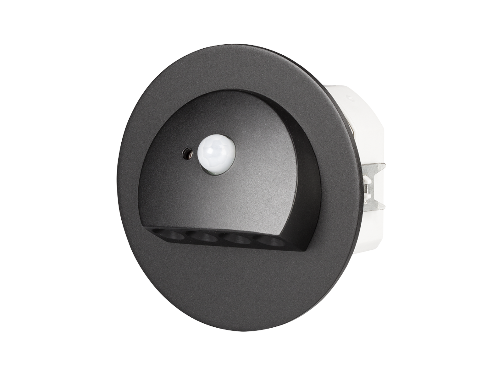 Svítidlo LED s pohybovým čidlem pod omítku LEDIX RUBI 230 V AC, černá, neutrální bílá, IP20