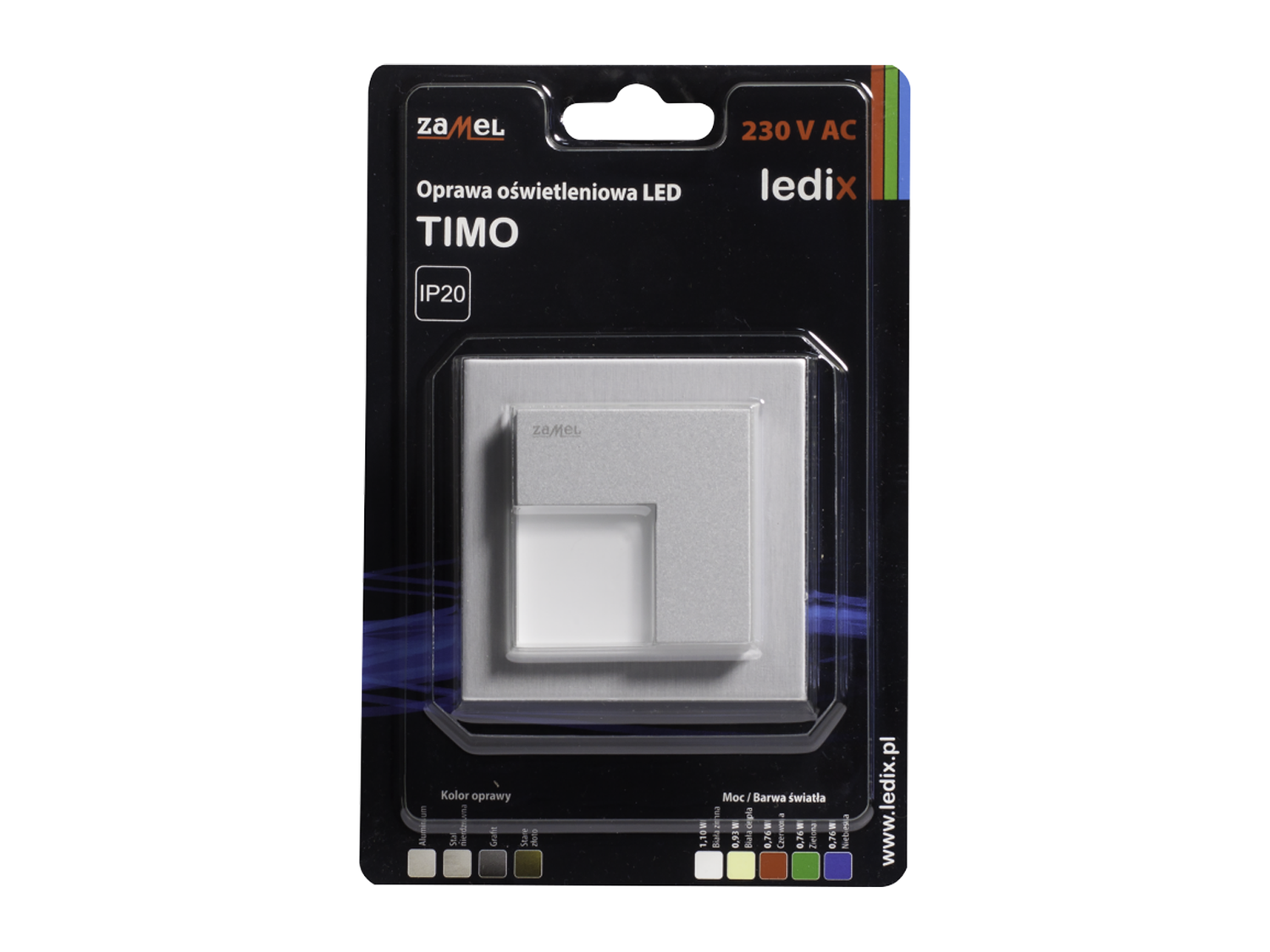 Svítidlo LED do krabice pod omítku LEDIX TIMO 230V AC, hliník, teplá bílá, IP20