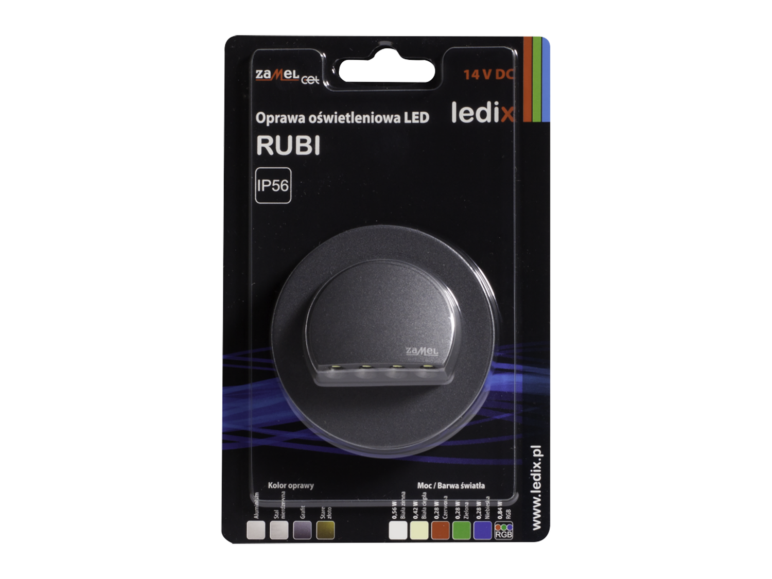 Svítidlo LED na omítku LEDIX RUBI 14V DC, grafit, neutrální bílá, IP56