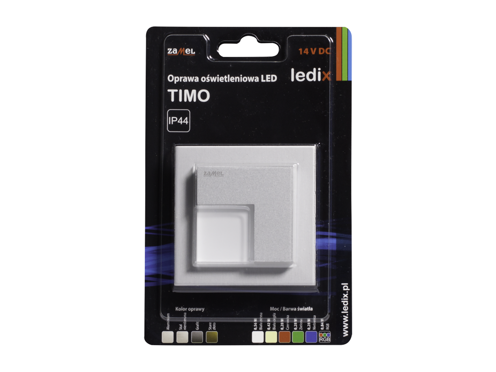 Svítidlo LED na omítku LEDIX TIMO 14V DC, hliník, RGB, IP44